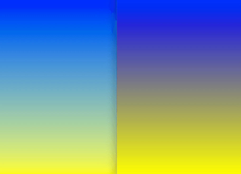 Gradient from blue to yellow